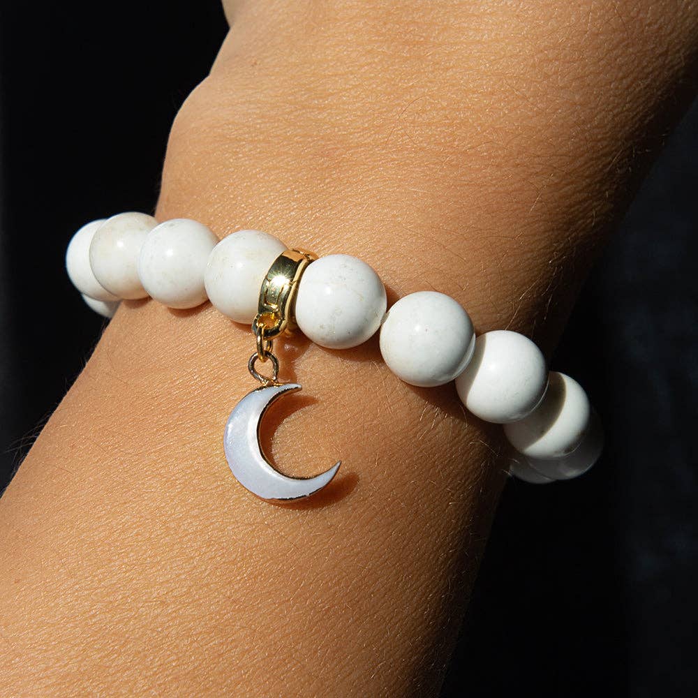 Gold Charm-Moon Mother of Pearl