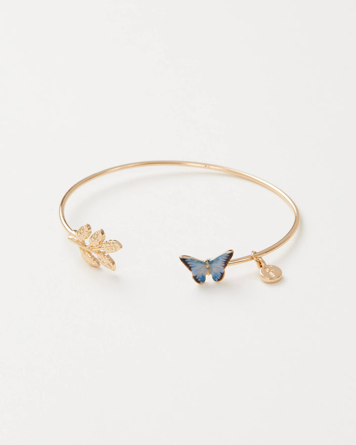 Enamel Blue Butterfly Bangle