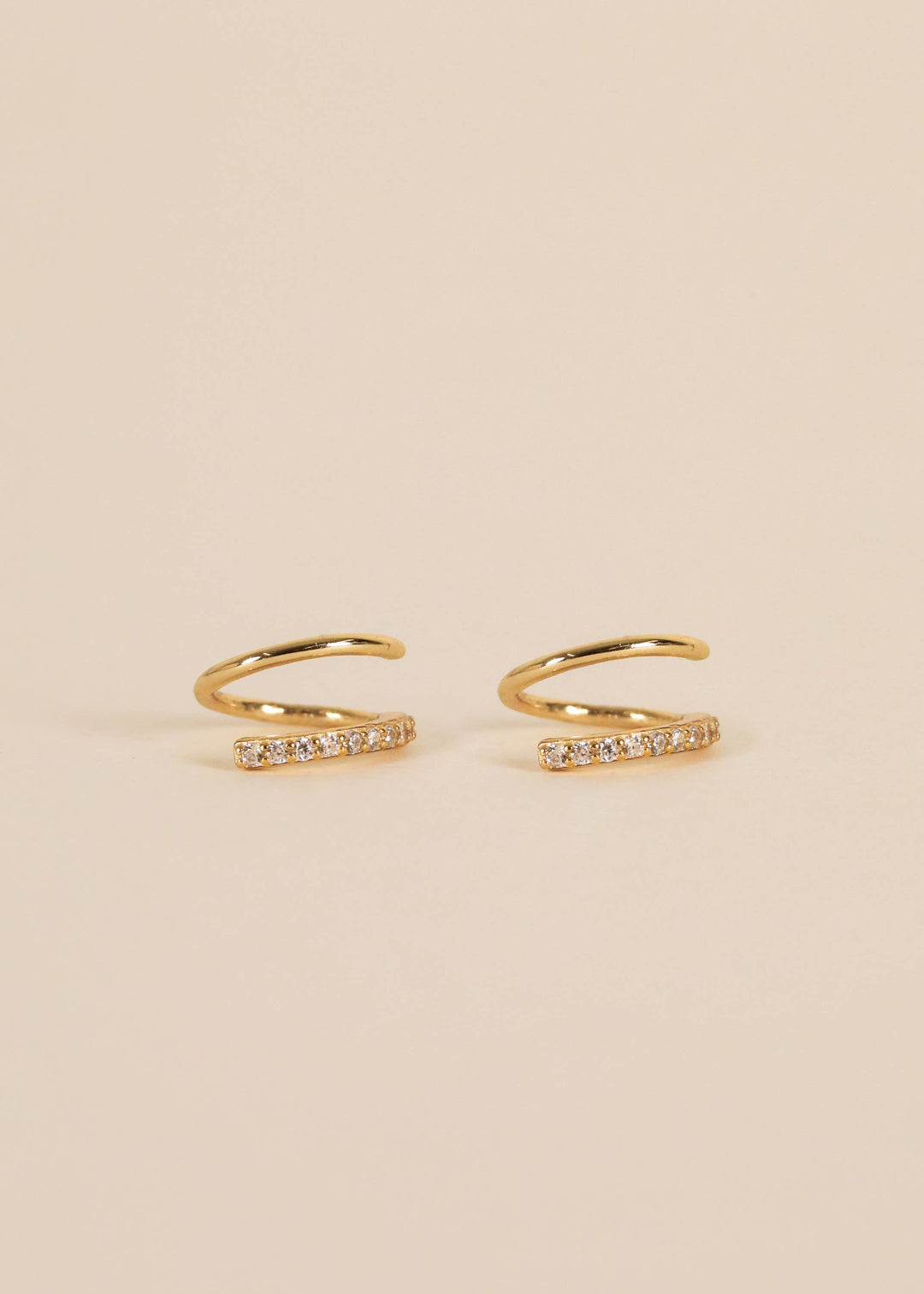 Earrings-Pave Spiral