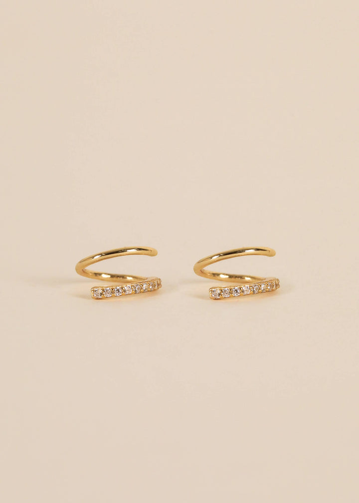 Earrings-Pave Spiral