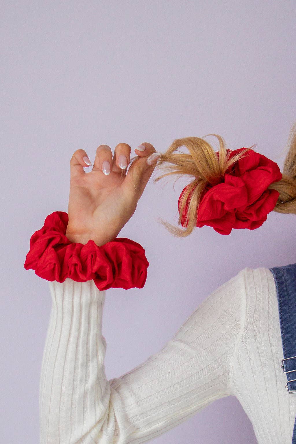Red Poppy Jumbo Scrunchie