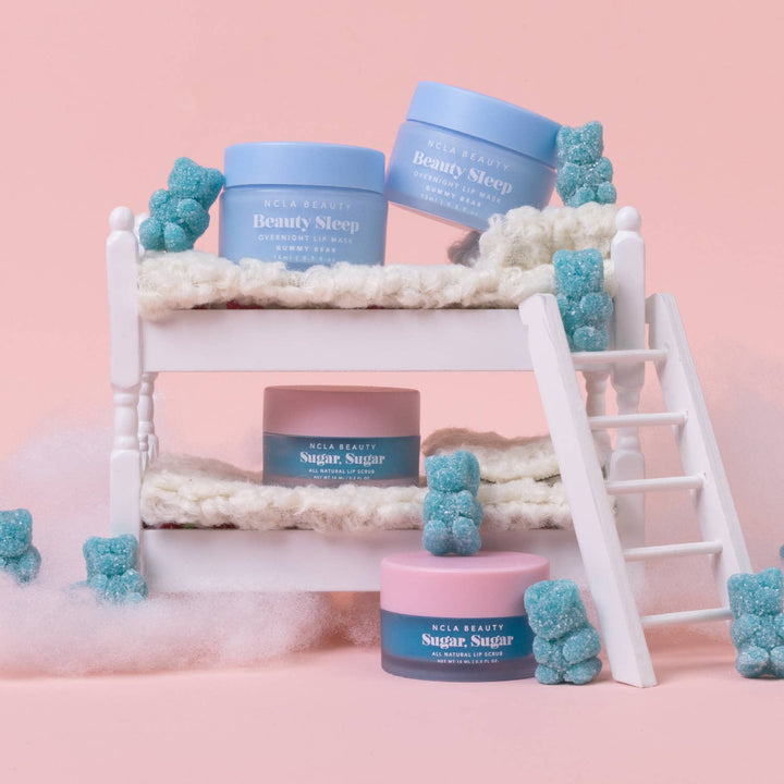 Lip Care Set + Lip Scrubber-Gummy Bear Slumber Party