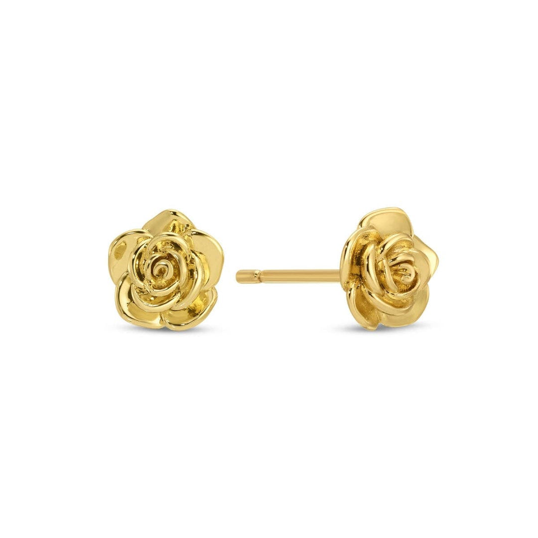 Velvet Gift Tag-Gold Rose Studs