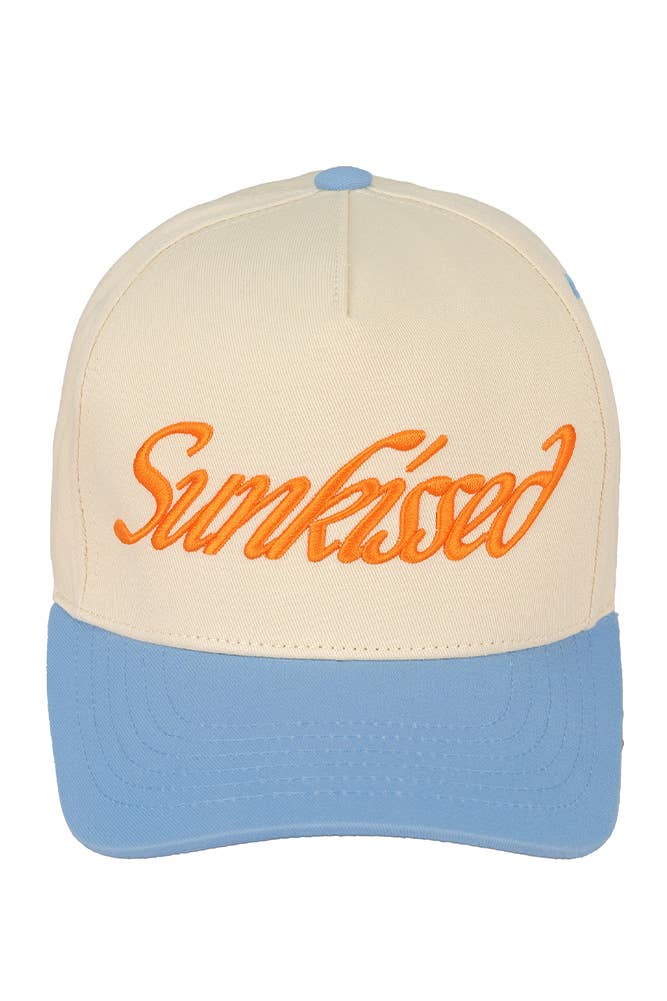 Embroidered Cotton Baseball Cap-Sunkissed