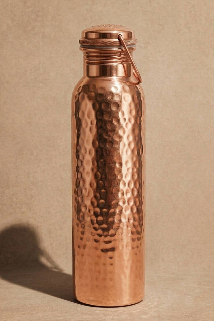 Copper Water Bottle-Hammered Tamba