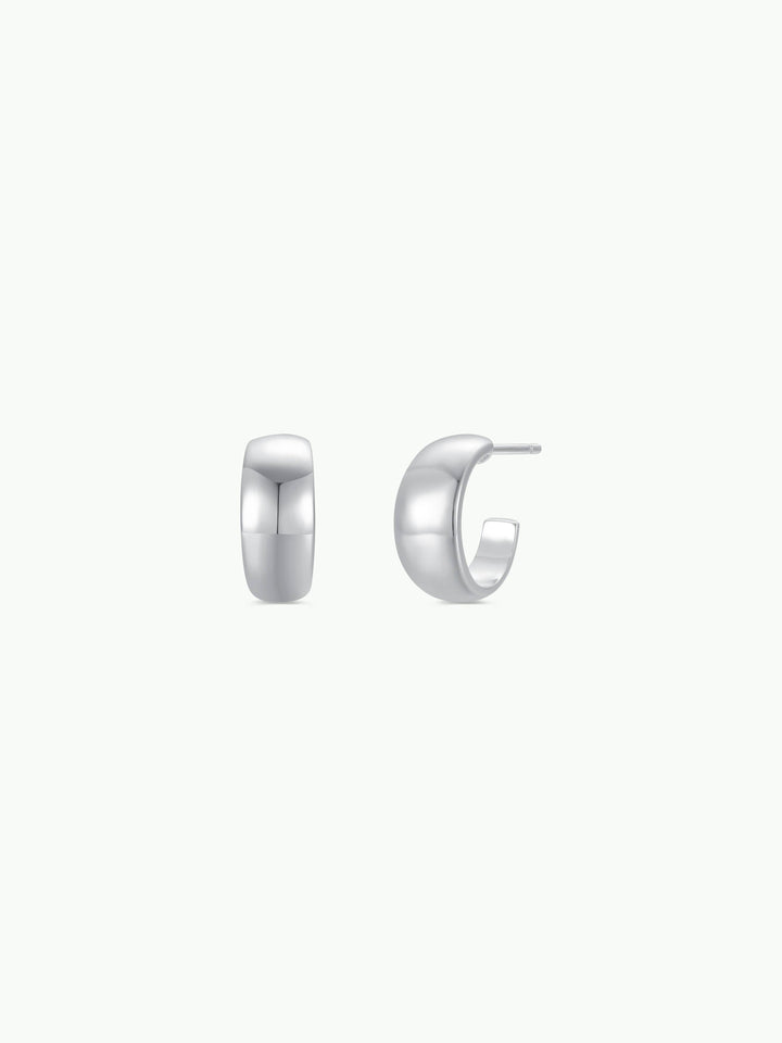 Earrings-Silver Hoop Wide