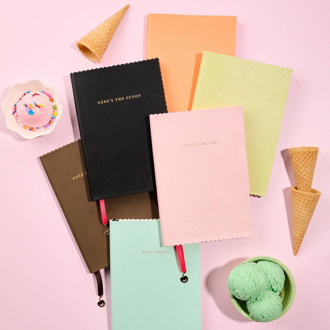 Journal-Mint Chip A5 Spumoni Swirls Scalloped
