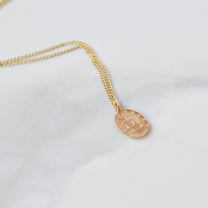 Necklace-Gold Small Virgin Mary