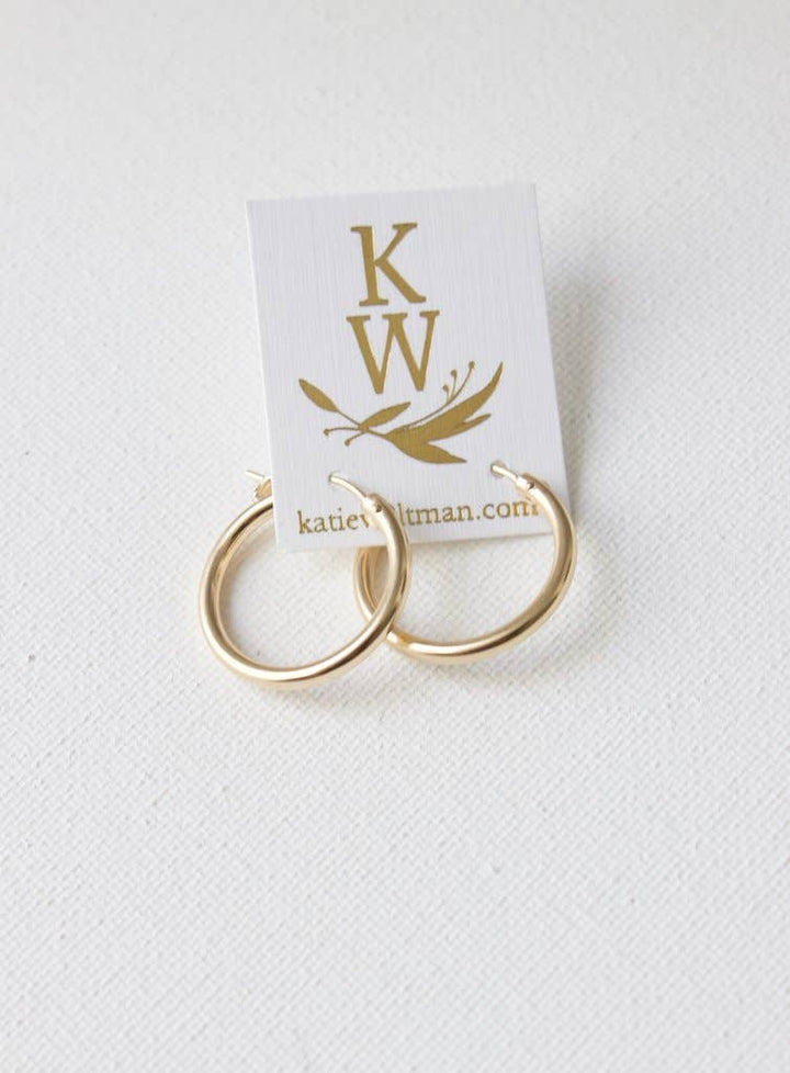 E1221G Gold Earrings-Gold Filled Hoops