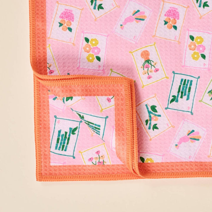 Waffle Tea Towel–It's Mahj Time