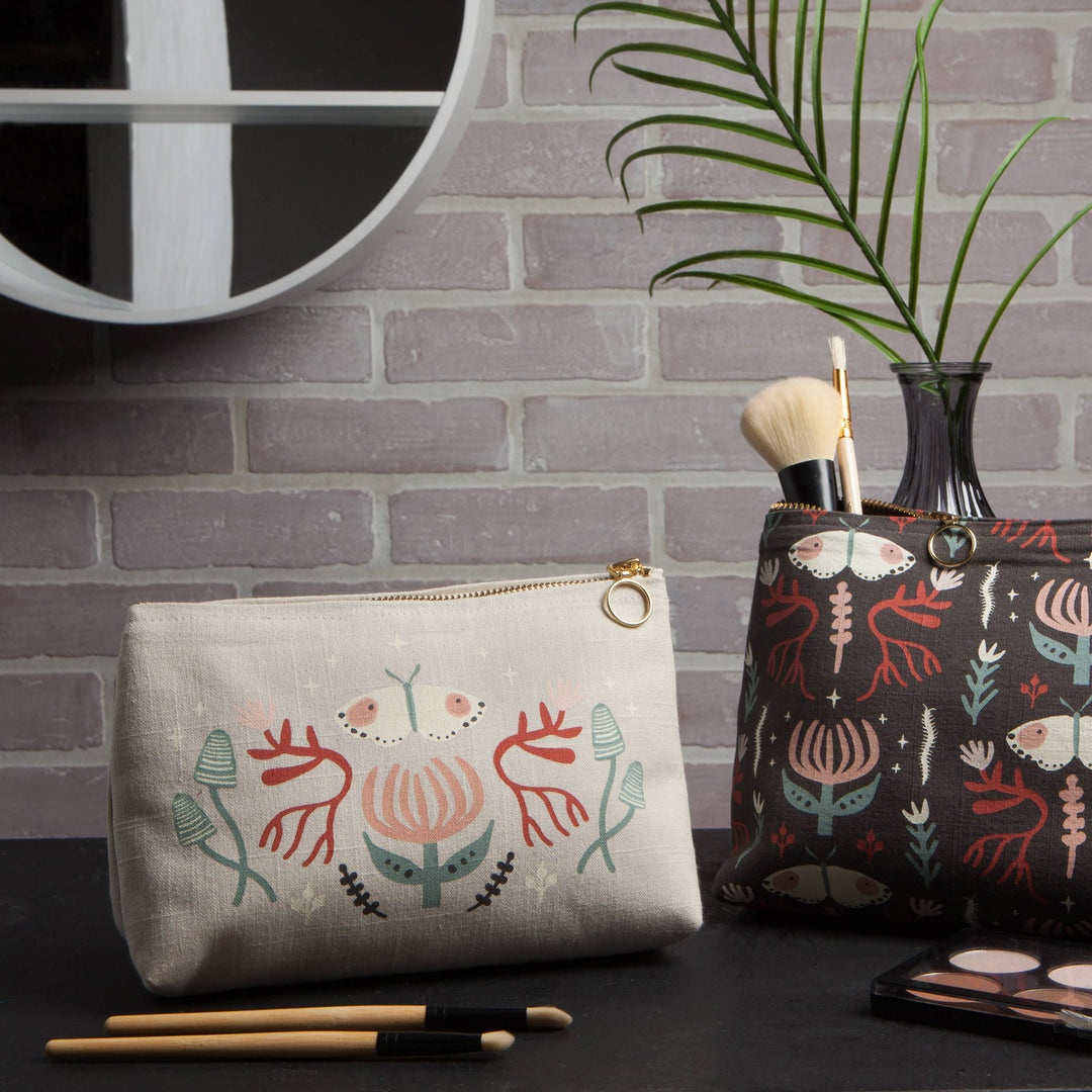 Cotton Cosmetic Bag Small-Far And Away
