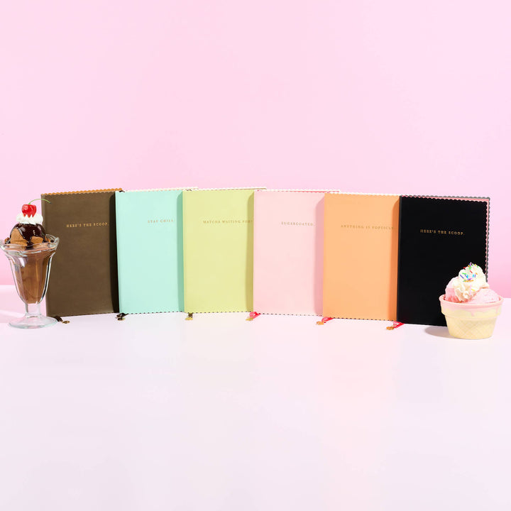 Journal-Mint Chip A5 Spumoni Swirls Scalloped