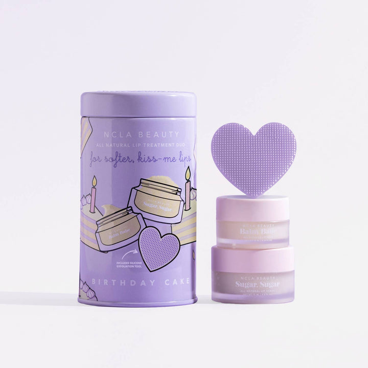 Lip Care Set + Lip Scrubber-Birthday Cake