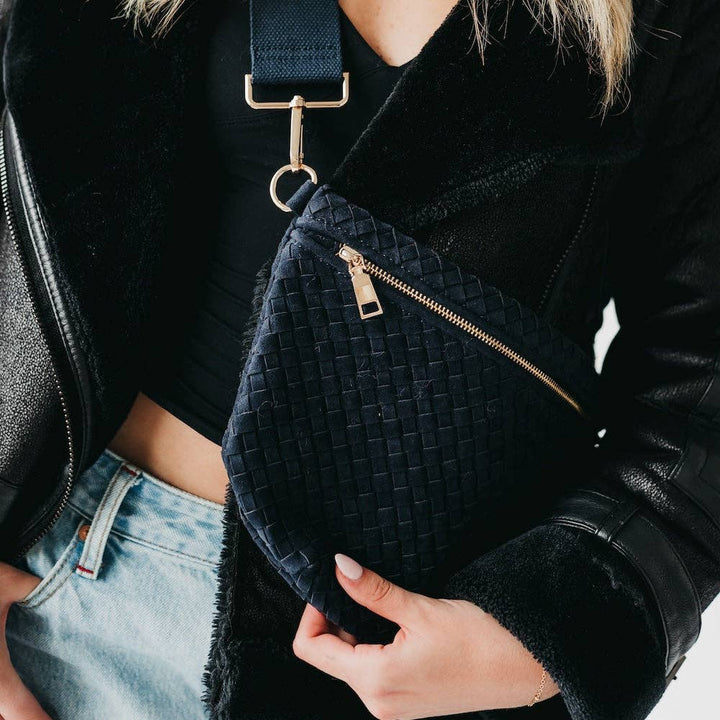 Bum Bag-Westlyn Woven Suede