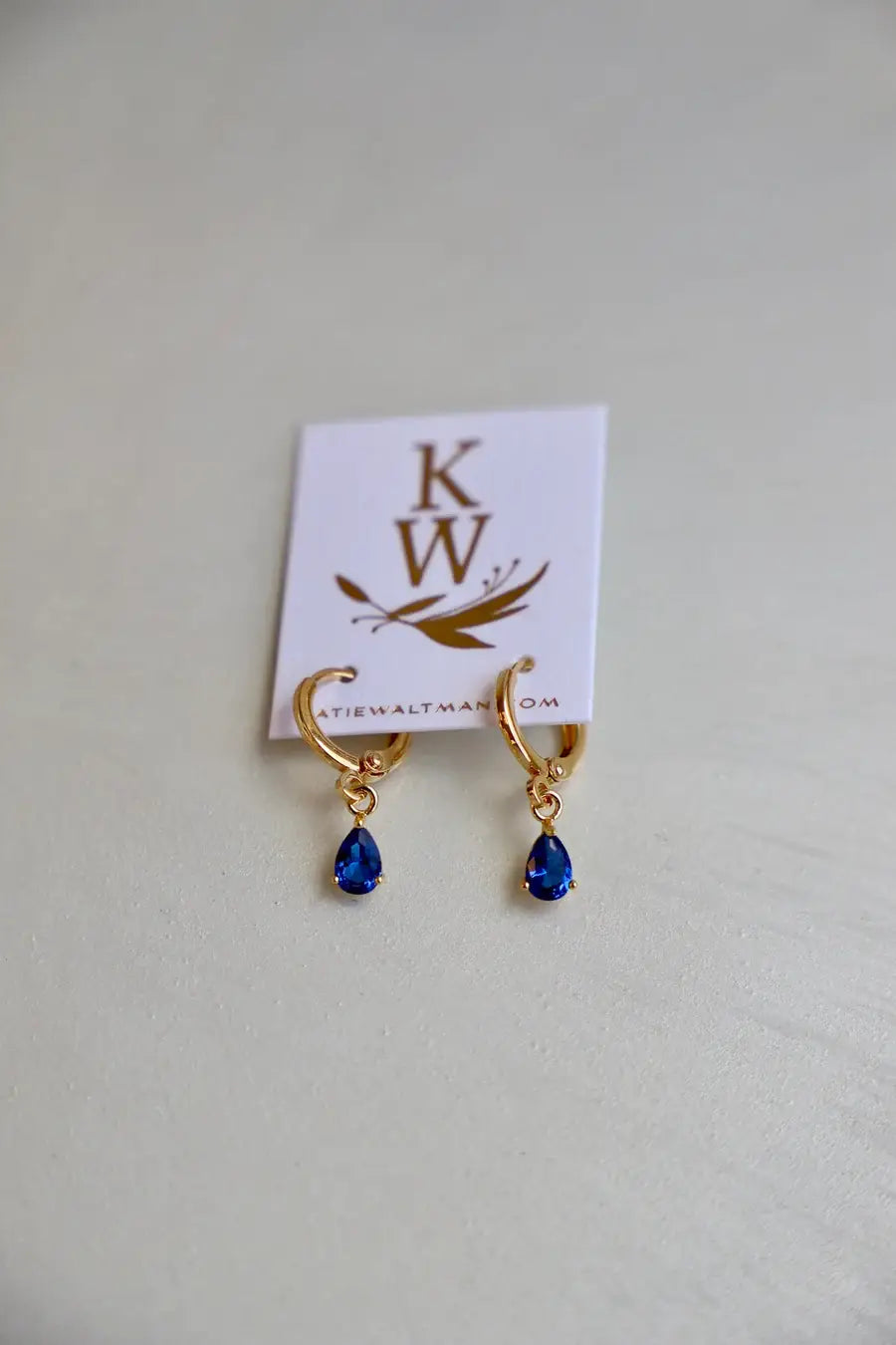 DISCONTINUED E1590 Gold Earrings-Birthstone Teardrop