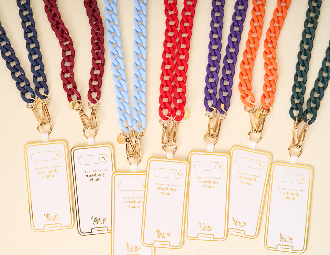 Hold the Phone Crossbody Chain-Light Blue