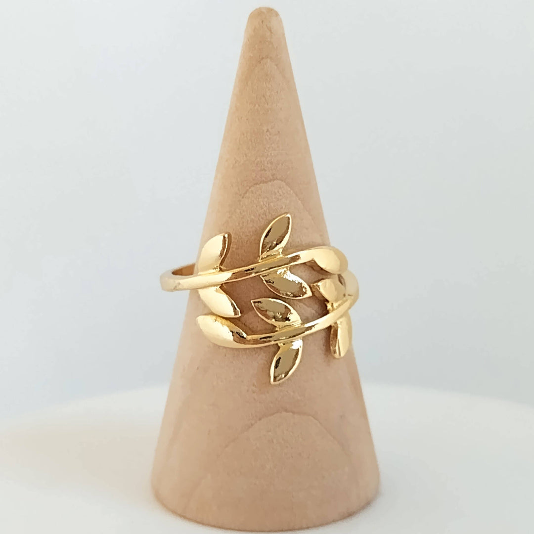 Leaf Ring, Nature Ring, Bypass Nature Ring: Rose Gold
