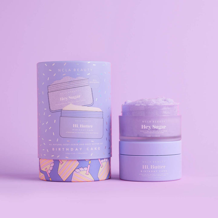 Body Scrub + Body Butter Set-Birthday Cake