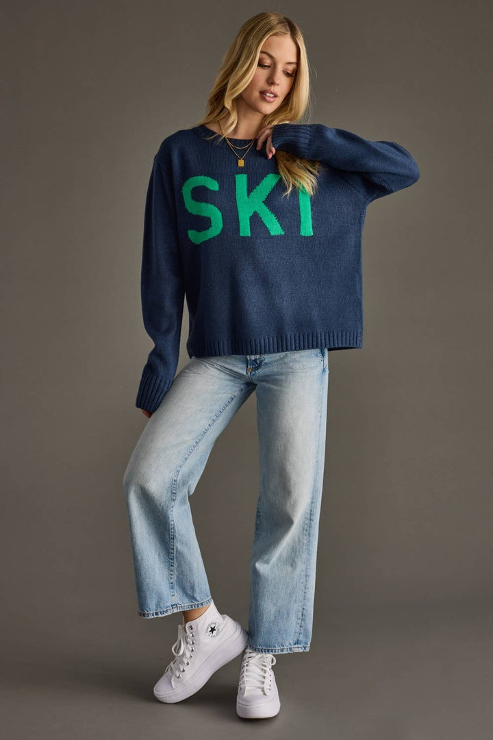 Sweater-Navy Ski