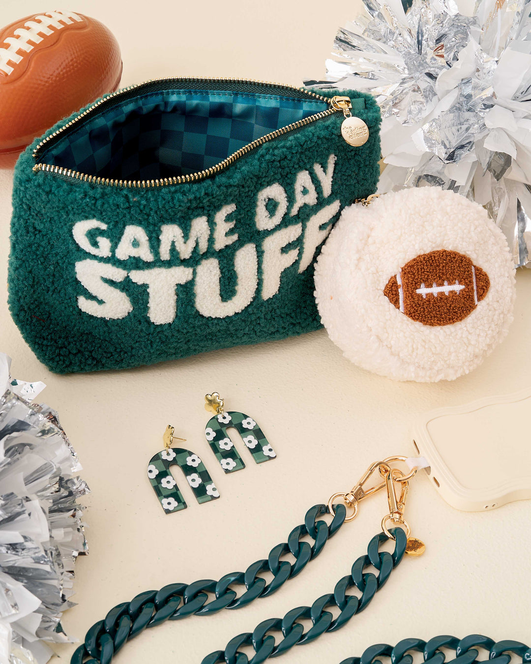 Teddy Pouch-Gameday Stuff: Red