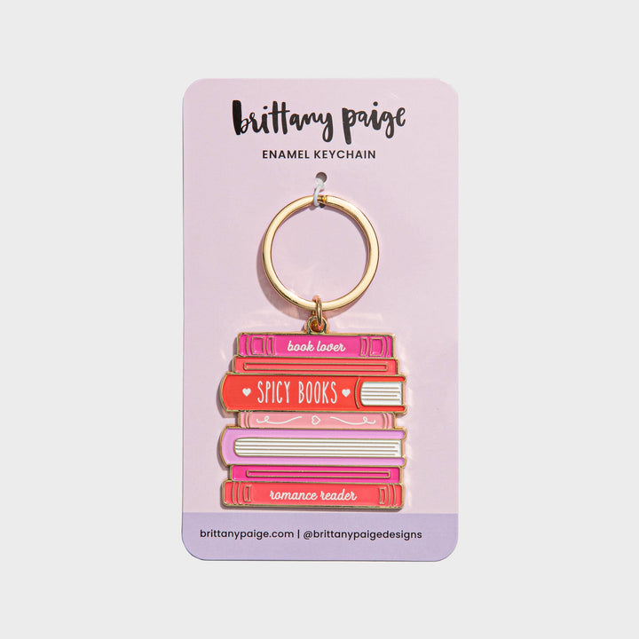 Enamel Keychain-Spicy Romance Books