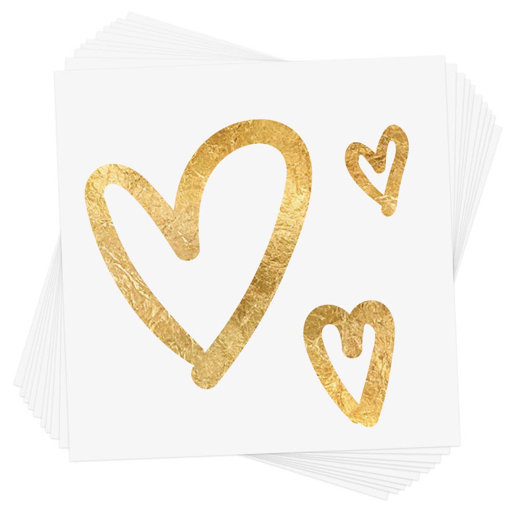 Classic Hearts Temporary Tattoo