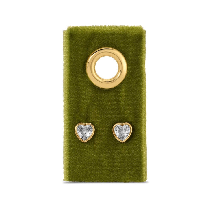 Velvet Gift Tag-Cubic Zirconia Studs