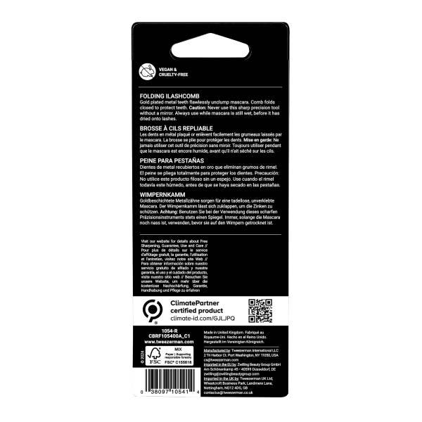 Retail-Tweezerman Folding Lash Comb Black
