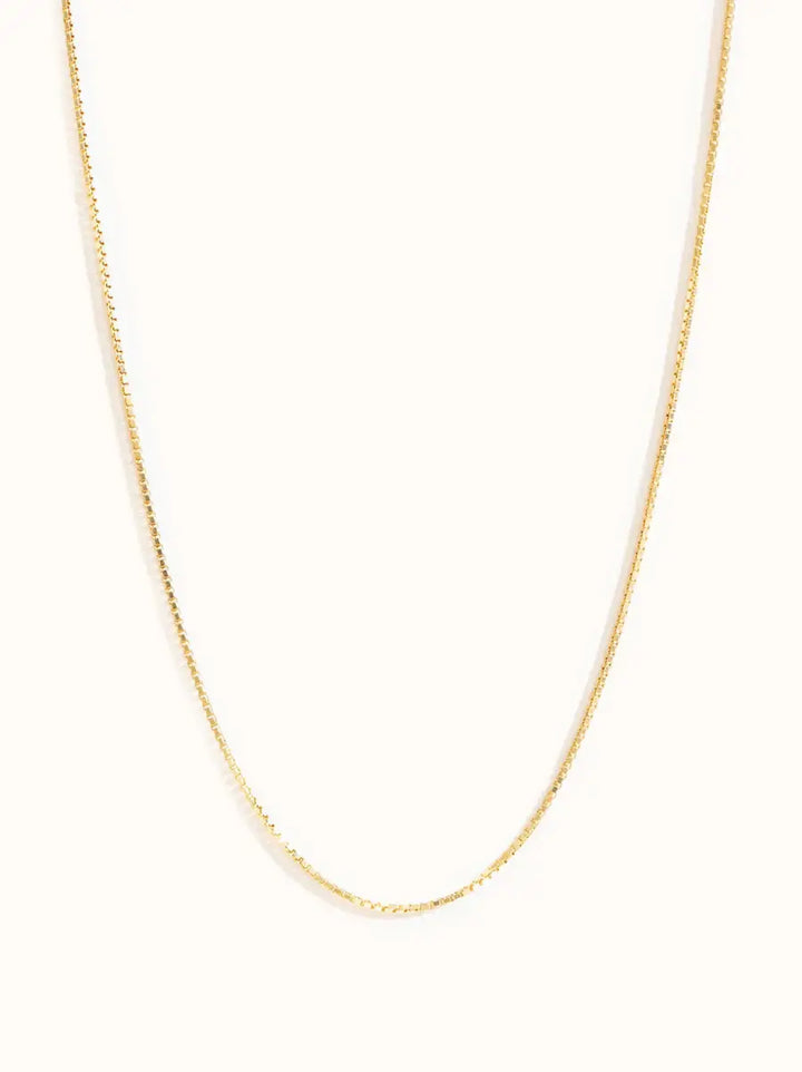 CN1547G-18 Gold Necklace-Box Chain
