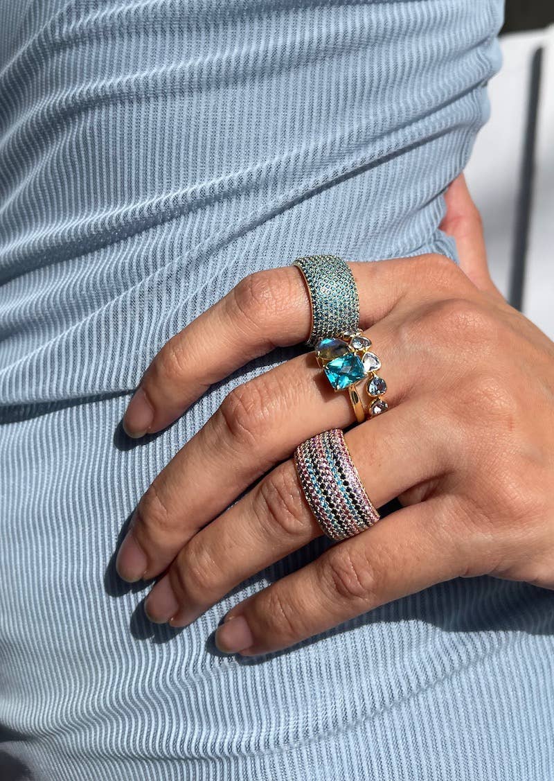 Ring-Eternal Love Aquamarine 14k Gold Filled