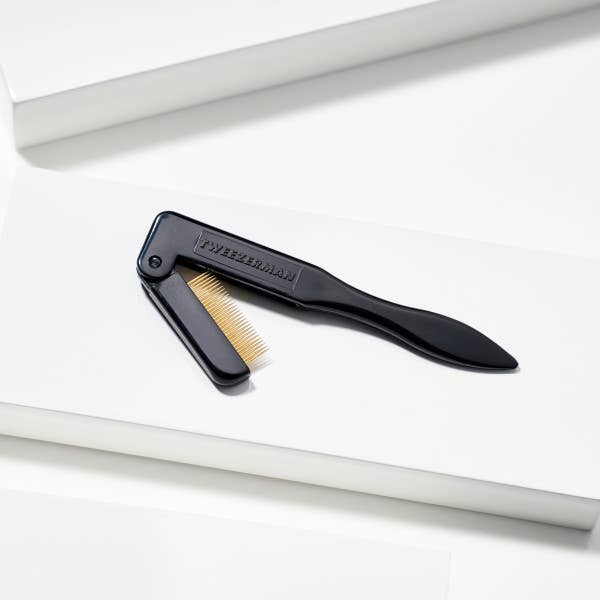 Retail-Tweezerman Folding Lash Comb Black