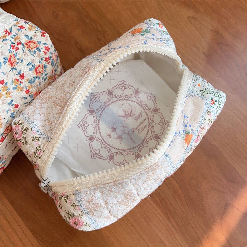 Floral Print Padded Simple Cosmetic Bag DPB2416