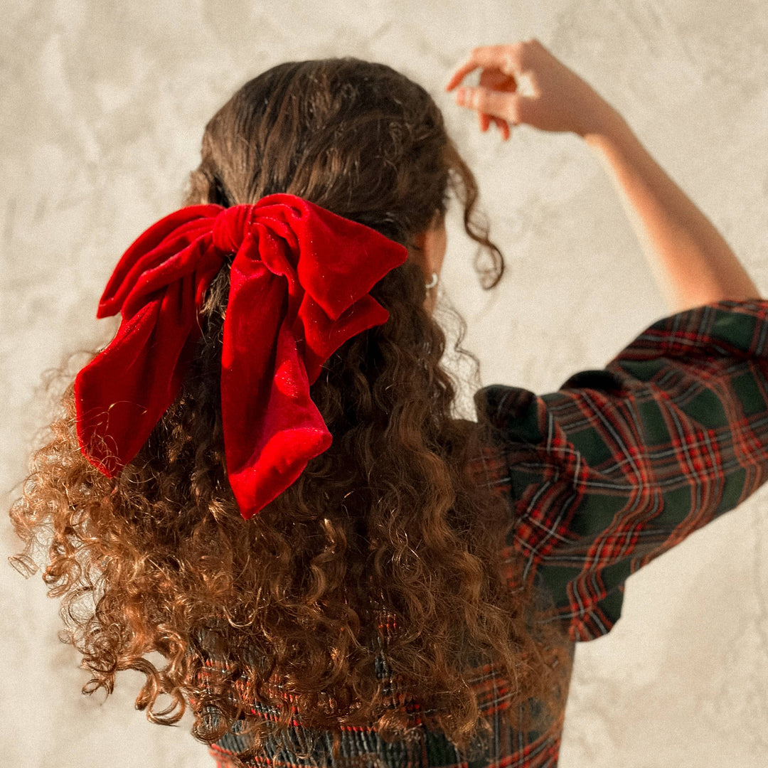 Big Velvet Bow: Red