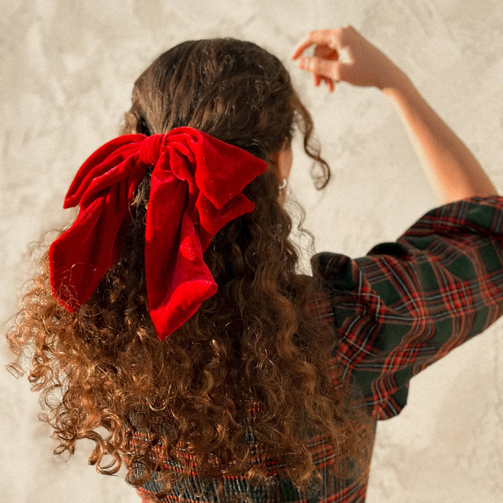 Big Velvet Bow: Red
