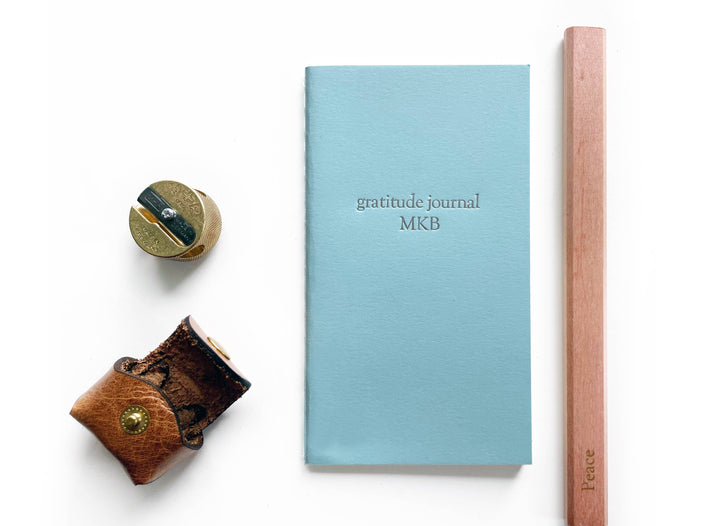 Custom Text Foil Embossed Mini Notebook: Burgundy / Gold shimmer