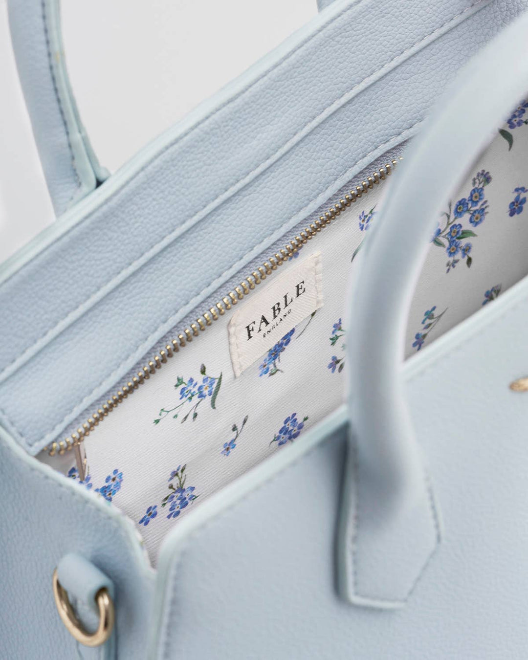 Blue Structured Tote Bag