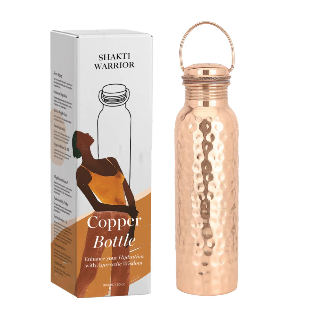 Copper Water Bottle-Hammered Tamba