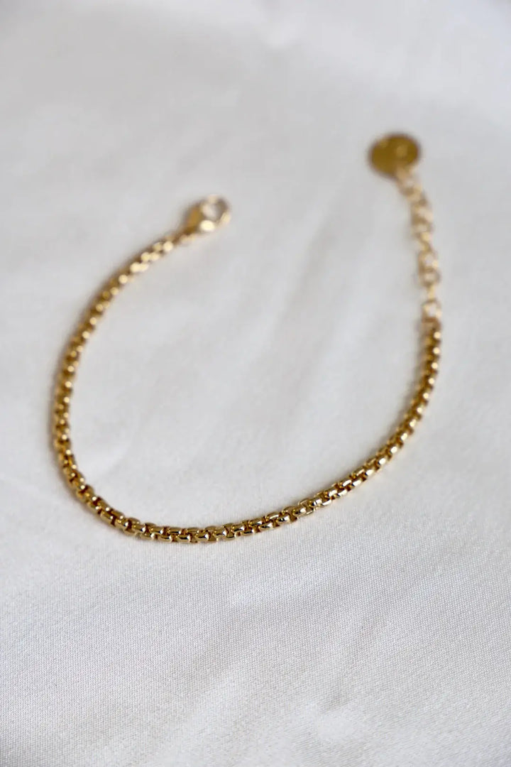 B1197 Bracelet-Nova Holland Round Box Chain SMALL