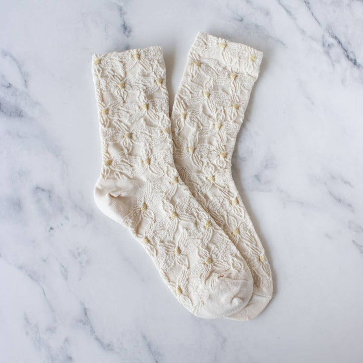 Casual Socks-Engraving Flower