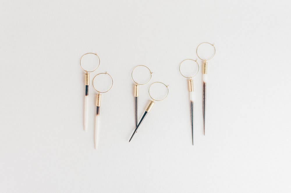 Commonform Earrings-The Original Beth Dutton Quill Hoops