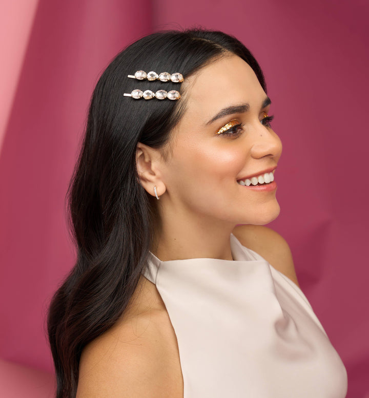Gemstone Bobby Pins 2pc Set