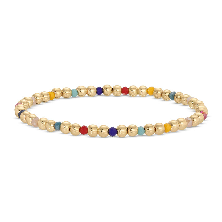 Crystal Beaded Stretch Bracelet 4mm - Assorted