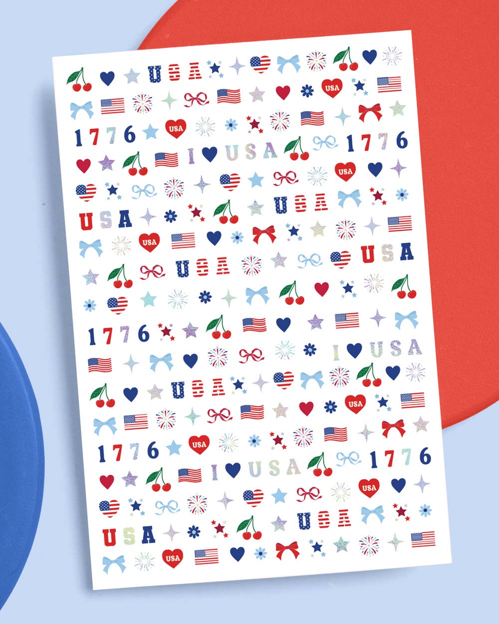 Nail Stickers-America 250 | patriotic nails, usa party