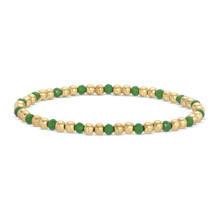 Crystal Beaded Stretch Bracelet 4mm - Assorted
