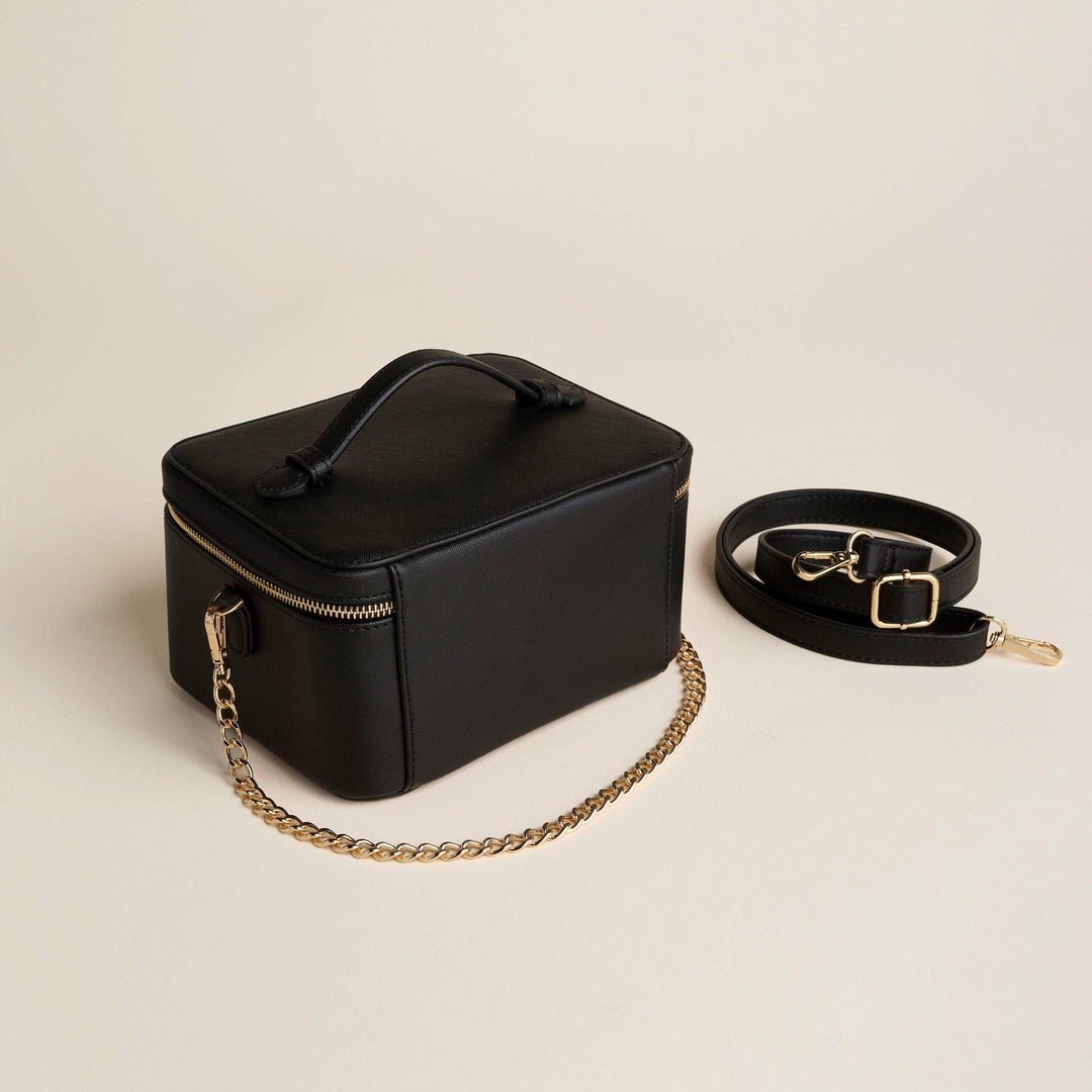 Jetsetter Train Case-Preto Black