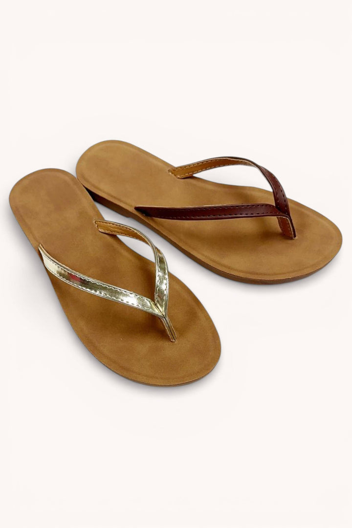 Flip Flop-Minimal Thong Sandals Slim Strap Comfort Foam