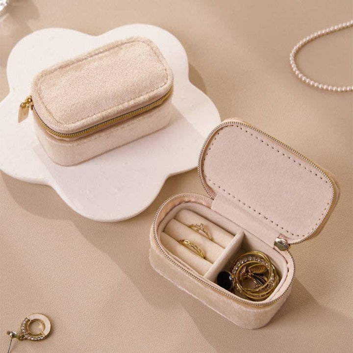 Travel Mini Velvet Jewelry Organizer Box