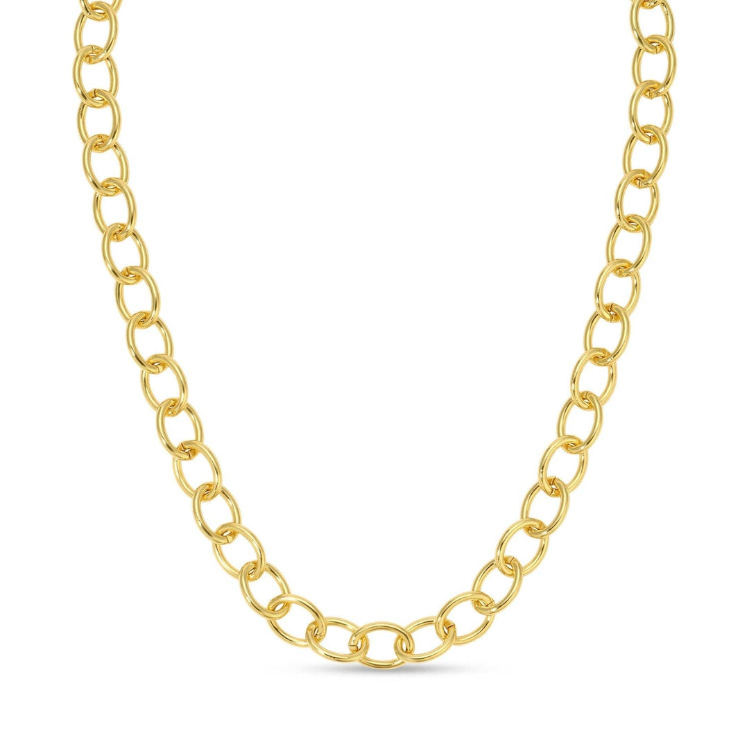 Necklace-Oval Statement Link Chain