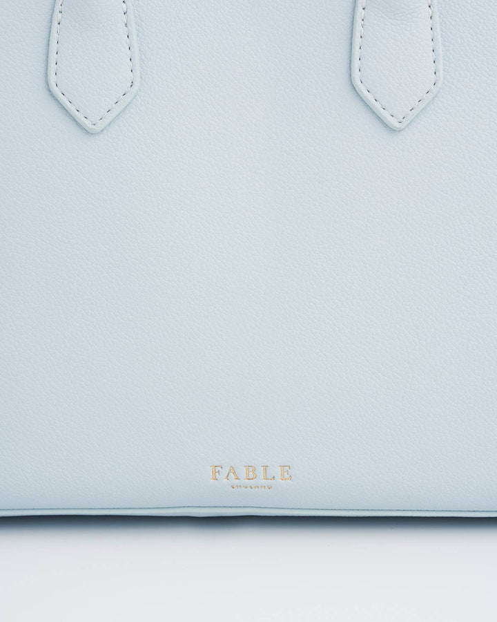 Blue Structured Tote Bag