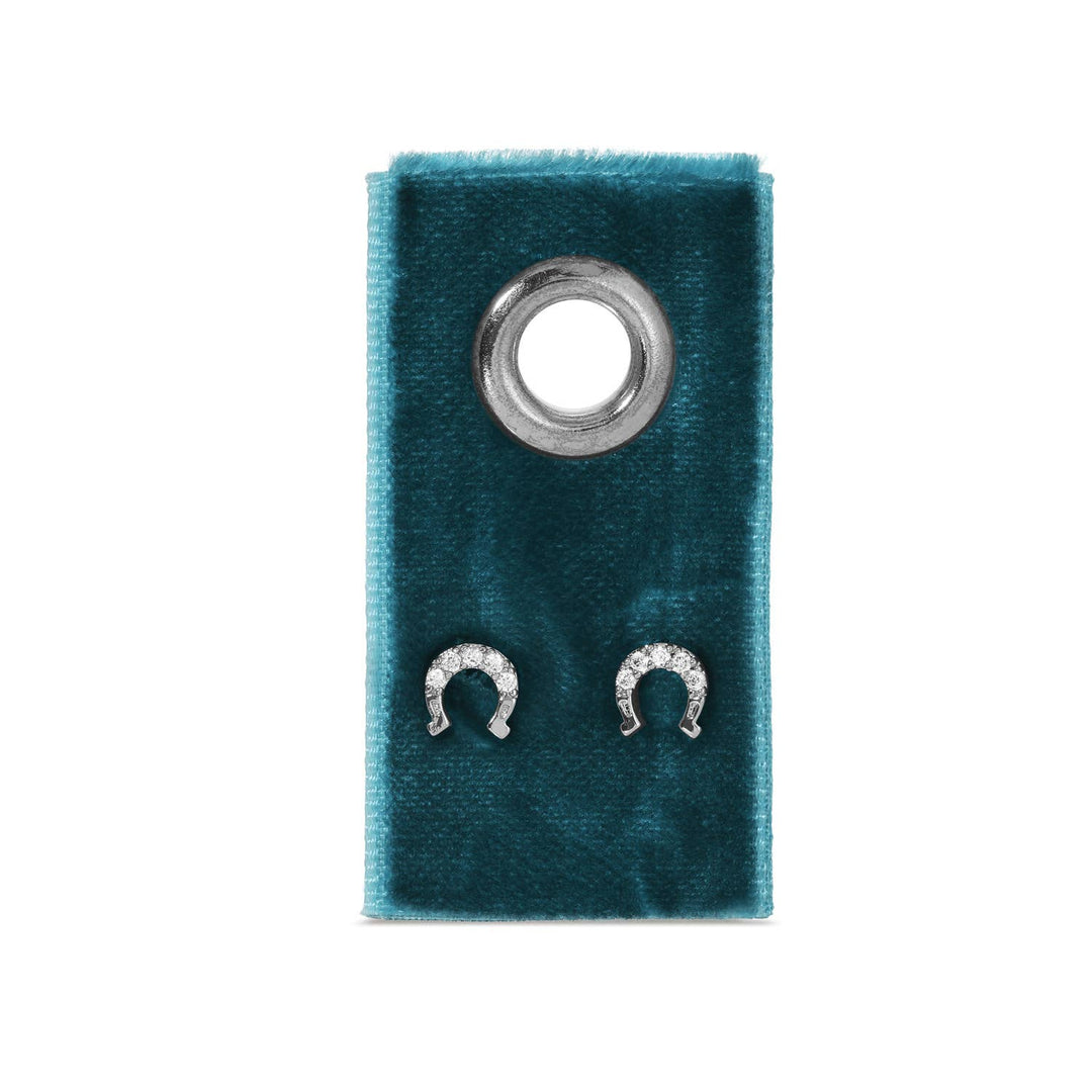 Velvet Gift Tag-Studs-Horseshoe